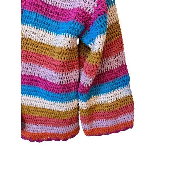 XIRENA NWT Carsyn Cardigan Crochet Rainbow Size XS Dreamstate $210 MSRP Boho - Picture 8 of 10